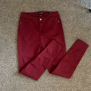 Judy Blue Skinny Fit Jeans Size 11/30 Maroon/Red